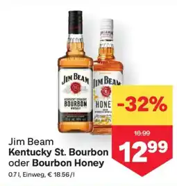 MPreis Jim Beam Kentucky St. Bourbon oder Bourbon Honey Angebot