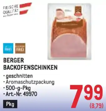 Metro Berger backofenschinken Angebot