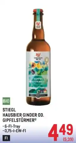 Metro Stiegl hausbier ginder od. gipfelstürmer Angebot