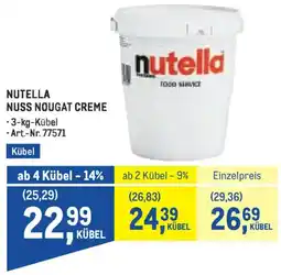 Metro Nutella nuss nougat creme Angebot