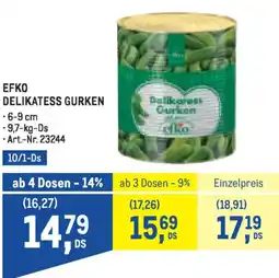 Metro Efko delikatess gurken Angebot