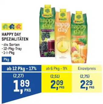 Metro Happy day spezialitäten Angebot