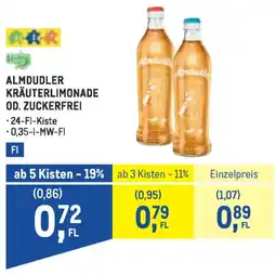Metro Almdudler kräuterlimonade od. zuckerfrei Angebot