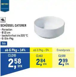 Metro Schüssel caterer Angebot