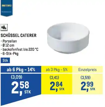 Metro Schüssel caterer Angebot