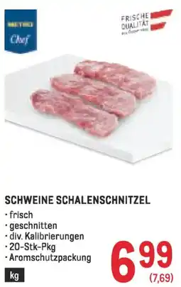 Metro Schweine schalenschnitzel Angebot
