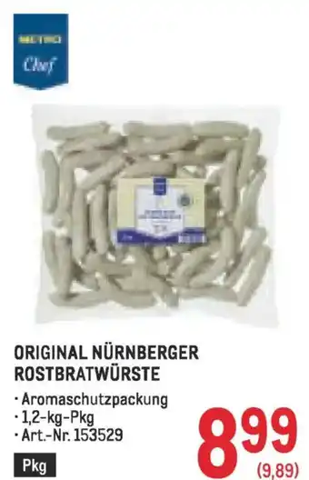 Metro Original nürnberger rostbratwürste Angebot