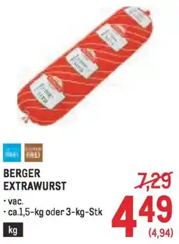 Metro Berger extrawurst Angebot