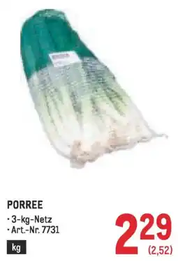 Metro Porree Angebot