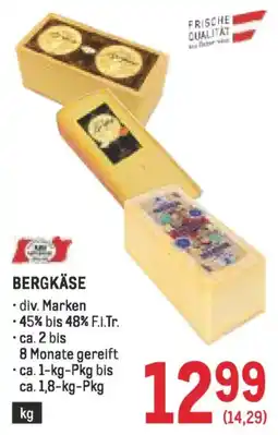 Metro Bergkäse Angebot