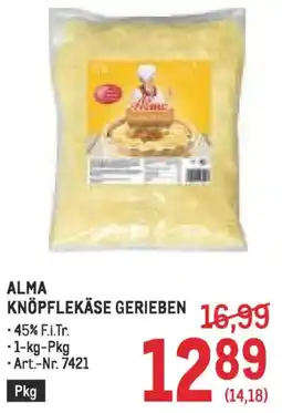 Metro Alma knöpflekäse gerieben Angebot