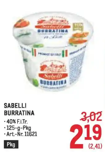 Metro Sabelli burratina Angebot
