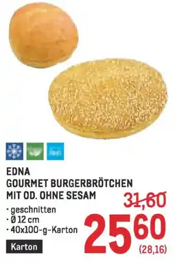 Metro Edna gourmet burgerbrötchen mit od. ohne sesam Angebot
