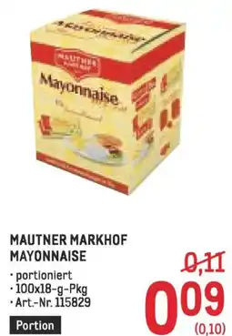 Metro Mautner markhof mayonnaise Angebot