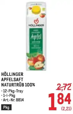 Metro Höllinger apfelsaft naturtrüb 100% Angebot