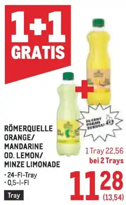 Metro Römerquelle orange mandarine od. lemon minze limonade Angebot