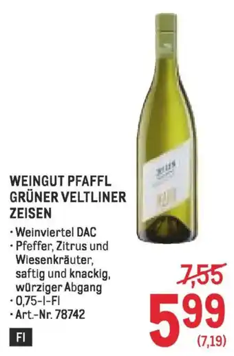 Metro Weingut pfaffl grüner veltliner zeisen Angebot
