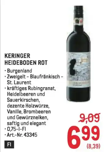 Metro Keringer heideboden rot Angebot