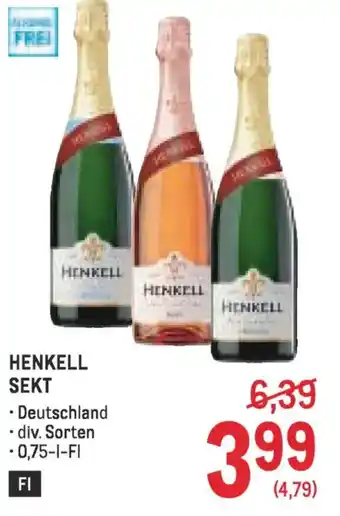 Metro Henkell sekt Angebot