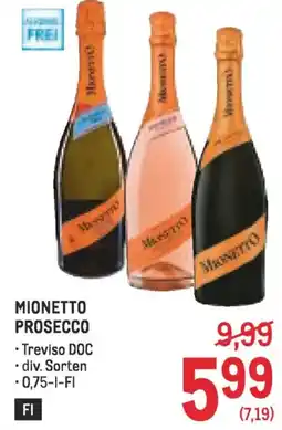 Metro Mionetto prosecco Angebot