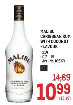 Metro Malibu caribbean rum with coconut flavour Angebot
