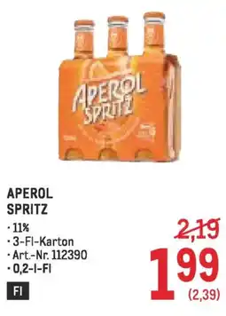 Metro Aperol spritz Angebot