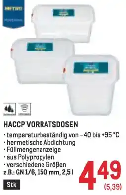 Metro Haccp vorratsdosen Angebot