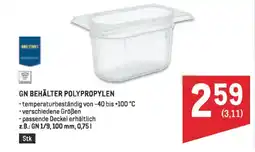 Metro Gn behälter polypropylen Angebot