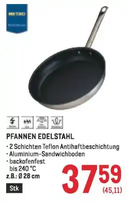 Metro Pfannen edelstahl Angebot