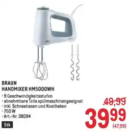 Metro Braun handmixer hm5000wh Angebot
