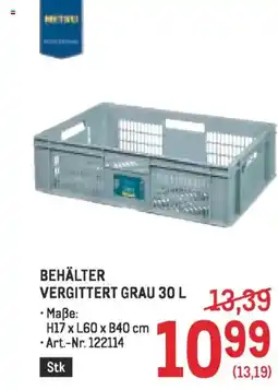 Metro Behälter vergittert grau Angebot
