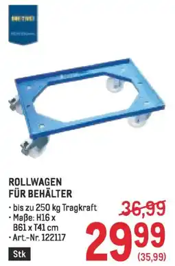 Metro Rollwagen für behälter Angebot