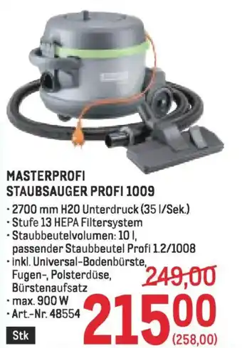 Metro Masterprofi staubsauger profi 1009 Angebot