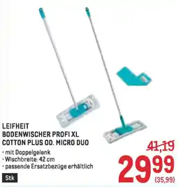Metro Leifheit bodenwischer profi xl cotton plus od. micro duo Angebot