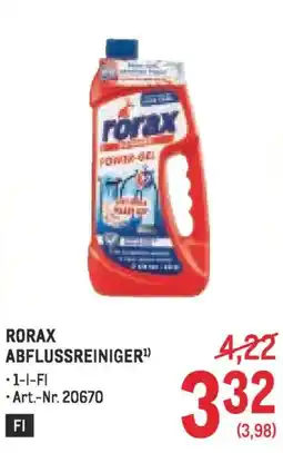 Metro Rorax abflussreiniger Angebot