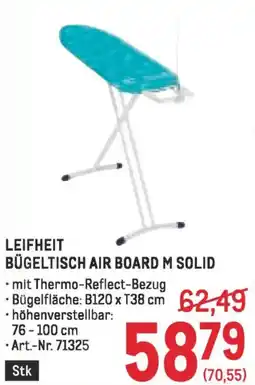 Metro Leifheit bügeltisch air board m solid Angebot