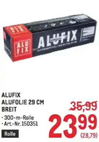 Metro Alufix alufolie Angebot
