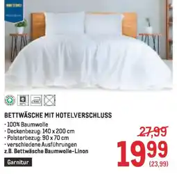 Metro Bettwäsche mit hotelverschluss Angebot