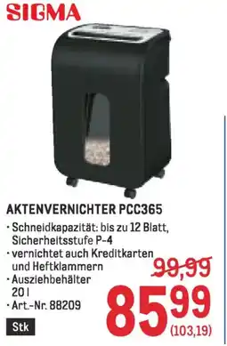 Metro Aktenvernichter pcc365 Angebot