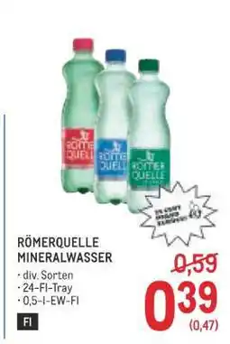 Metro Roemerquelle Mineralwasser Angebot