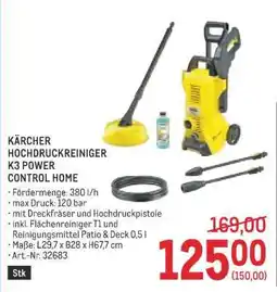 Metro KÄRCHER HOCHDRUCKREINIGER K3 POWER CONTROL HOME Angebot