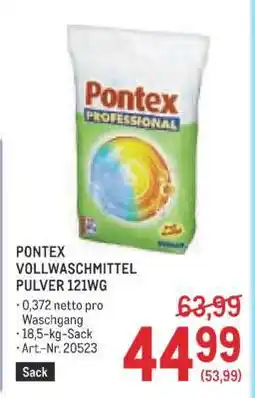 Metro PONTEX VOLLWASCHMITTEL PULVER 121WG Angebot
