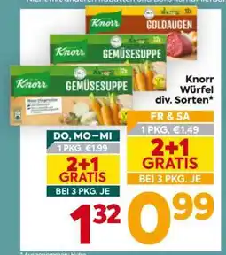 Billa Knorr Würfel div. Sorten Angebot