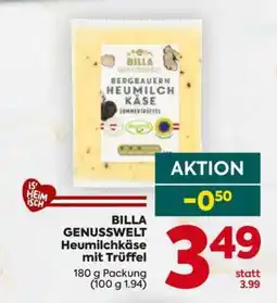Billa BILLA GENUSSWELT Heumilchkäse mit Trüffel Angebot