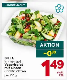 Billa BILLA immer gut Vogerlsalat mit Linsen und Früchten Angebot