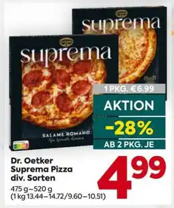 Billa Dr. Oetker Suprema Pizza div. Sorten Angebot