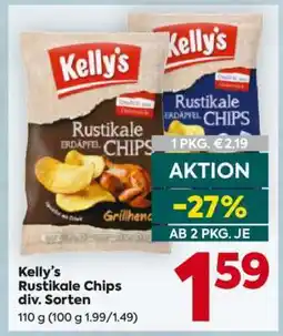 Billa Kelly’s Rustikale Chips div. Sorten Angebot
