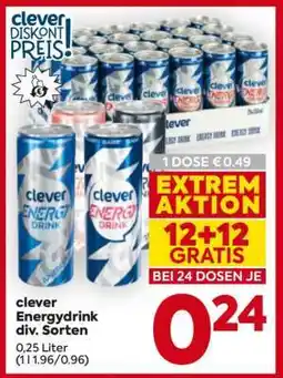 Billa clever Energydrink div. Sorten Angebot