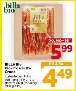 Billa BILLA Bio Bio-Prosciutto Crudo Angebot
