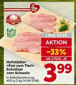 Billa Hofstädter Fair zum Tier! Schnitzel vom Schwein Angebot